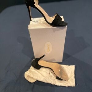 SJP suede scallop heeled sandal